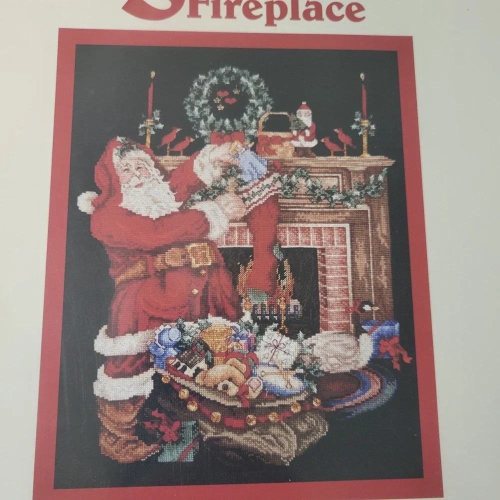 The Vermillion Stitchery Santa's Fireplace Cross Stitch Chart Donna‎ Giampa 221